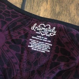 Free People Maroon/Black Printed Bodycon Dress